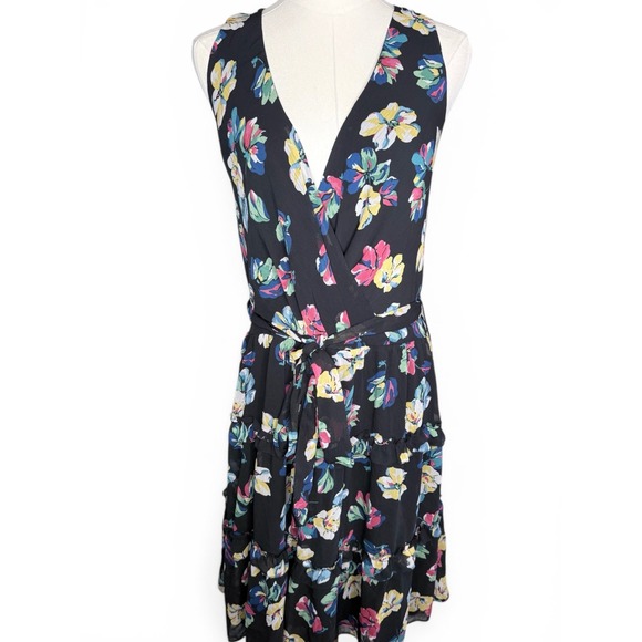 Lauren Ralph Lauren Dresses & Skirts - Lauren Ralph Lauren Black Floral Tiered Ruffle Georgette Dress NWT Size 18
